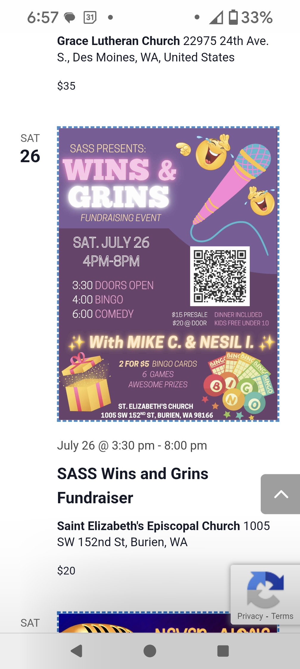 SASS Wins and Grins Fundraising Event 2025